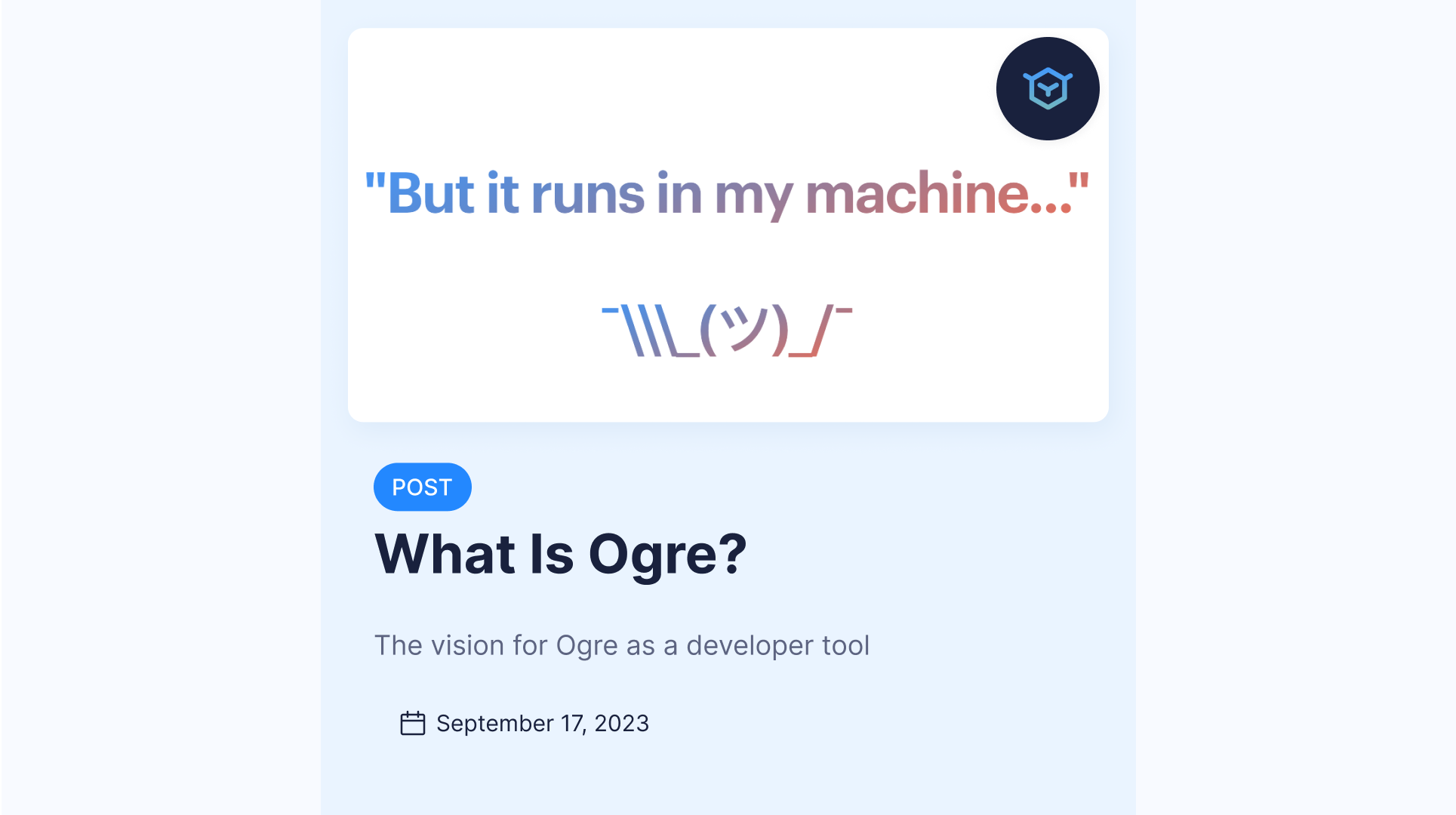 Cover Image for What is Ogre?