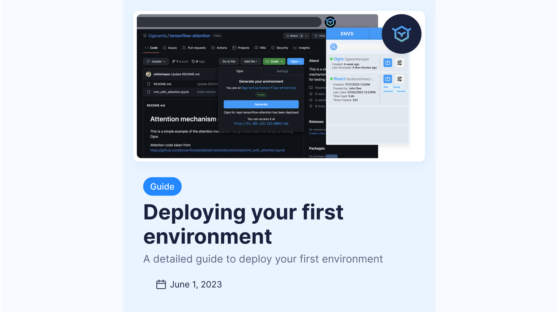 Cover Image for Deploying your first environment