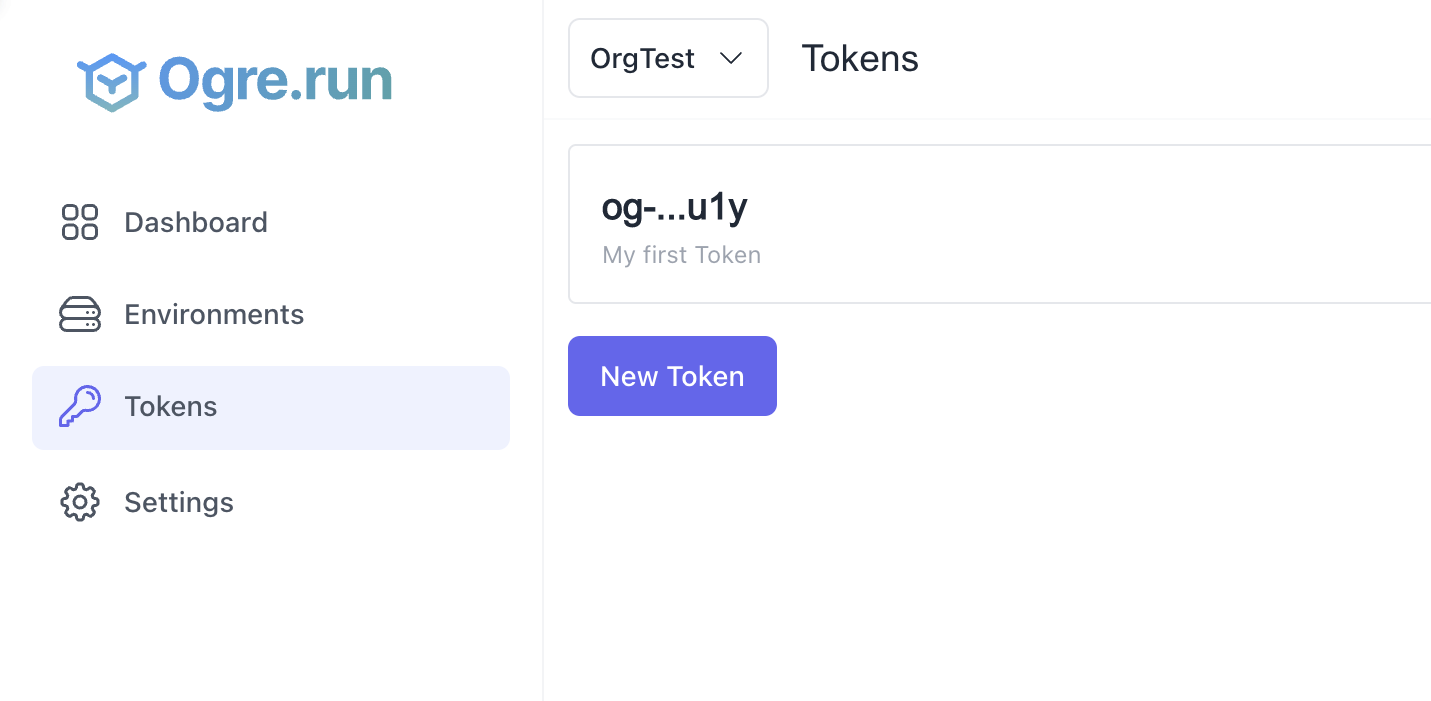 Tokens Page